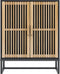 vidaXL - Dressoir - 60x30x75 - cm - bewerkt - hout - zwart