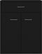vidaXL - Dressoir - 60x30x75 - cm - bewerkt - hout - zwart