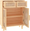 vidaXL - Dressoir - 60x30x75 - cm - massief - grenenhout - en - rattan - bruin