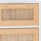 vidaXL - Dressoir - 60x30x75 - cm - massief - grenenhout - en - rattan - wit