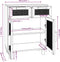 vidaXL - Dressoir - 60x30x75 - cm - massief - grenenhout - en - rattan - wit