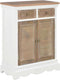vidaXL - Dressoir - 60x30x80 - cm - massief - hout - wit