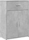 vidaXL - Dressoir - 60x30x84 - cm - bewerkt - hout - betongrijs