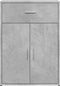 vidaXL - Dressoir - 60x30x84 - cm - bewerkt - hout - betongrijs