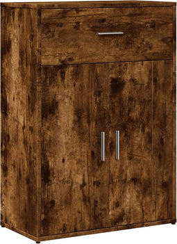 vidaXL - Dressoir - 60x30x84 - cm - bewerkt - hout - gerookt - eikenkleurig