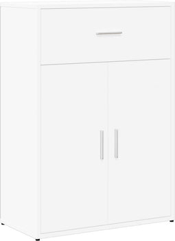 vidaXL - Dressoir - 60x30x84 - cm - bewerkt - hout - wit