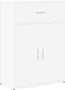 vidaXL - Dressoir - 60x30x84 - cm - bewerkt - hout - wit