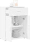 vidaXL - Dressoir - 60x30x84 - cm - bewerkt - hout - wit