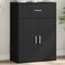 vidaXL - Dressoir - 60x30x84 - cm - bewerkt - hout - zwart
