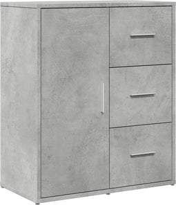 vidaXL - Dressoir - 60x31x70 - cm - bewerkt - hout - betongrijs