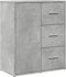 vidaXL - Dressoir - 60x31x70 - cm - bewerkt - hout - betongrijs