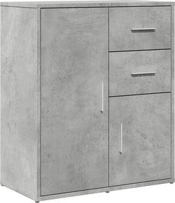 vidaXL - Dressoir - 60x31x70 - cm - bewerkt - hout - betongrijs