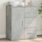 vidaXL - Dressoir - 60x31x70 - cm - bewerkt - hout - betongrijs