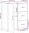 vidaXL - Dressoir - 60x31x70 - cm - bewerkt - hout - betongrijs