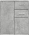 vidaXL - Dressoir - 60x31x70 - cm - bewerkt - hout - betongrijs