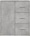vidaXL - Dressoir - 60x31x70 - cm - bewerkt - hout - betongrijs