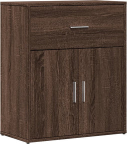 vidaXL - Dressoir - 60x31x70 - cm - bewerkt - hout - bruin - eikenkleurig