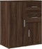 vidaXL - Dressoir - 60x31x70 - cm - bewerkt - hout - bruin - eikenkleurig
