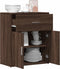 vidaXL - Dressoir - 60x31x70 - cm - bewerkt - hout - bruin - eikenkleurig