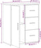 vidaXL - Dressoir - 60x31x70 - cm - bewerkt - hout - bruin - eikenkleurig