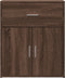 vidaXL - Dressoir - 60x31x70 - cm - bewerkt - hout - bruin - eikenkleurig