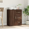 vidaXL - Dressoir - 60x31x70 - cm - bewerkt - hout - bruin - eikenkleurig