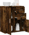 vidaXL - Dressoir - 60x31x70 - cm - bewerkt - hout - gerookt - eikenkleurig