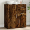 vidaXL - Dressoir - 60x31x70 - cm - bewerkt - hout - gerookt - eikenkleurig