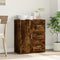 vidaXL - Dressoir - 60x31x70 - cm - bewerkt - hout - gerookt - eikenkleurig