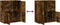vidaXL - Dressoir - 60x31x70 - cm - bewerkt - hout - gerookt - eikenkleurig