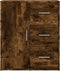 vidaXL - Dressoir - 60x31x70 - cm - bewerkt - hout - gerookt - eikenkleurig