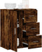 vidaXL - Dressoir - 60x31x70 - cm - bewerkt - hout - gerookt - eikenkleurig