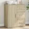 vidaXL - Dressoir - 60x31x70 - cm - bewerkt - hout - sonoma - eikenkleurig