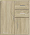 vidaXL - Dressoir - 60x31x70 - cm - bewerkt - hout - sonoma - eikenkleurig