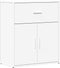 vidaXL - Dressoir - 60x31x70 - cm - bewerkt - hout - wit