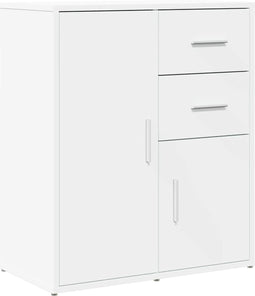 vidaXL - Dressoir - 60x31x70 - cm - bewerkt - hout - wit