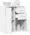 vidaXL - Dressoir - 60x31x70 - cm - bewerkt - hout - wit