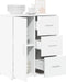 vidaXL - Dressoir - 60x31x70 - cm - bewerkt - hout - wit