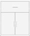 vidaXL - Dressoir - 60x31x70 - cm - bewerkt - hout - wit