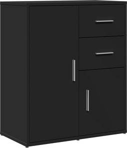 vidaXL - Dressoir - 60x31x70 - cm - bewerkt - hout - zwart