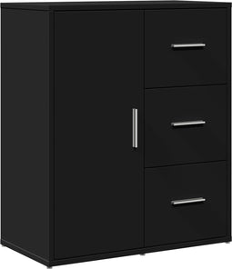 vidaXL - Dressoir - 60x31x70 - cm - bewerkt - hout - zwart