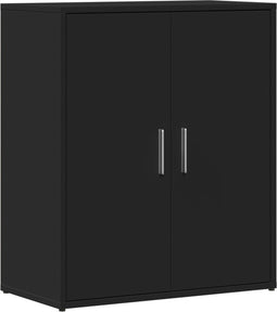 vidaXL - Dressoir - 60x31x70 - cm - bewerkt - hout - zwart