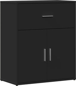 vidaXL - Dressoir - 60x31x70 - cm - bewerkt - hout - zwart