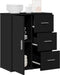 vidaXL - Dressoir - 60x31x70 - cm - bewerkt - hout - zwart