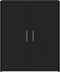 vidaXL - Dressoir - 60x31x70 - cm - bewerkt - hout - zwart