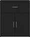 vidaXL - Dressoir - 60x31x70 - cm - bewerkt - hout - zwart