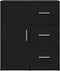 vidaXL - Dressoir - 60x31x70 - cm - bewerkt - hout - zwart