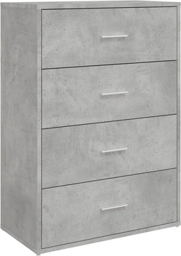 vidaXL - Dressoir - 60x31x84 - cm - bewerkt - hout - betongrijs