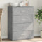 vidaXL - Dressoir - 60x31x84 - cm - bewerkt - hout - betongrijs
