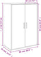 vidaXL - Dressoir - 60x31x84 - cm - bewerkt - hout - betongrijs